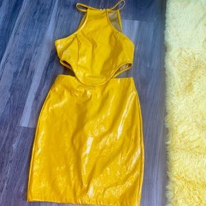 Mustard yellow dress